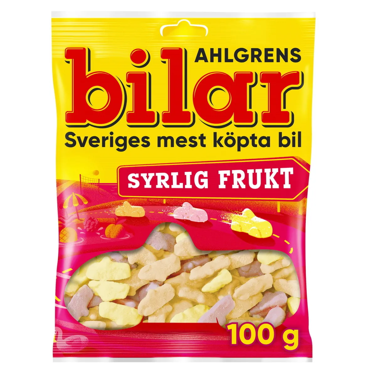 Ahlgrens Biler Syrlig Frukt 130 gram