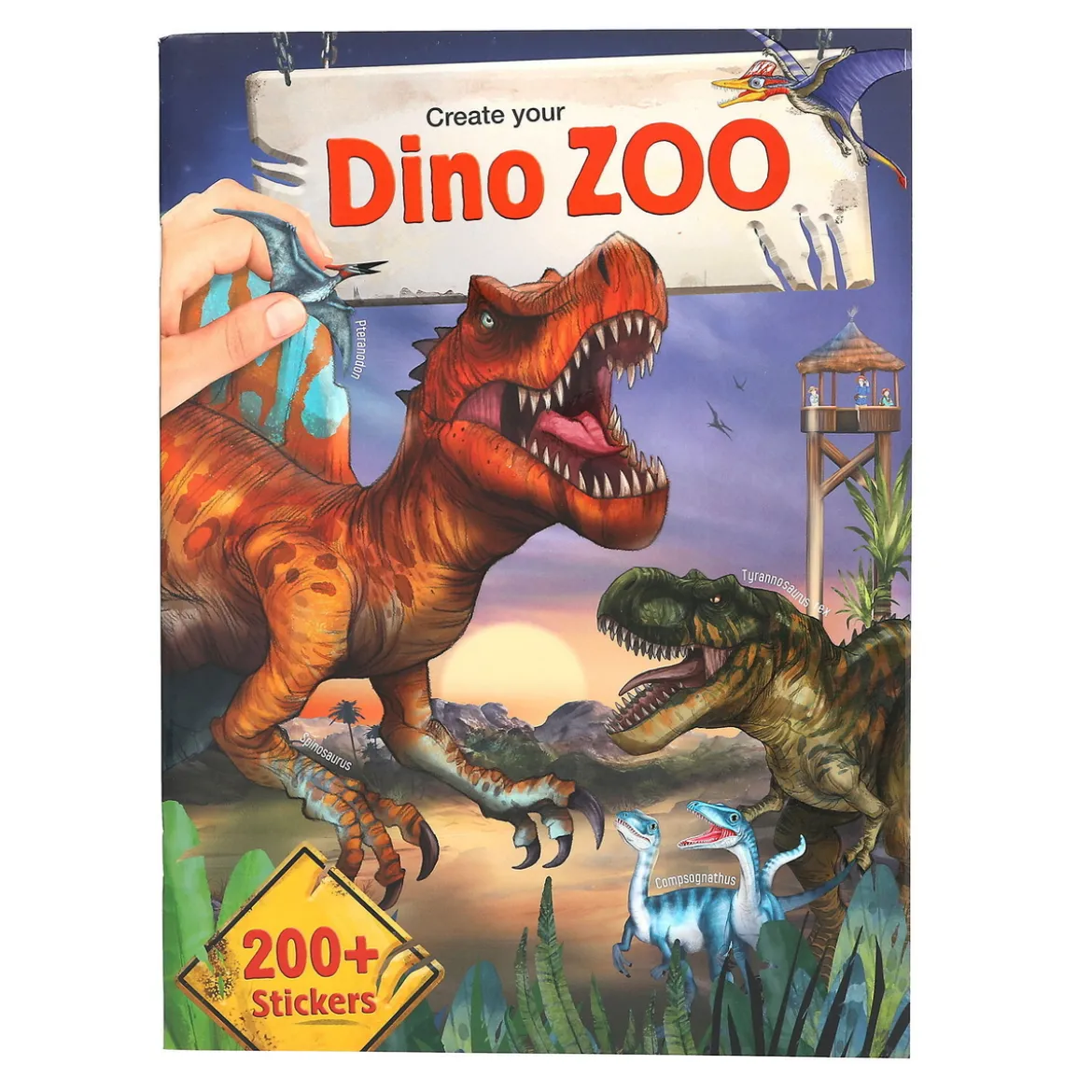 Aktivitetsbok Create your dino zoo, RAWRR dinosaurer! 22×30 cm, 24 sider + 200 klistremerker