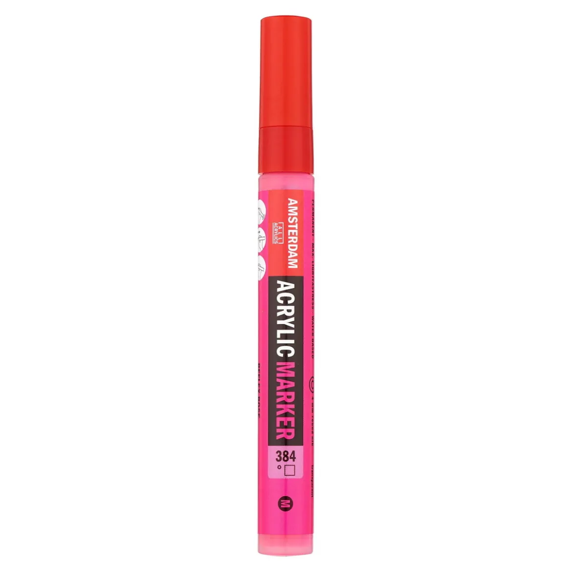 Amsterdam akrylmarker 4 mm Reflex Rose - 384 – UV, UV-farge