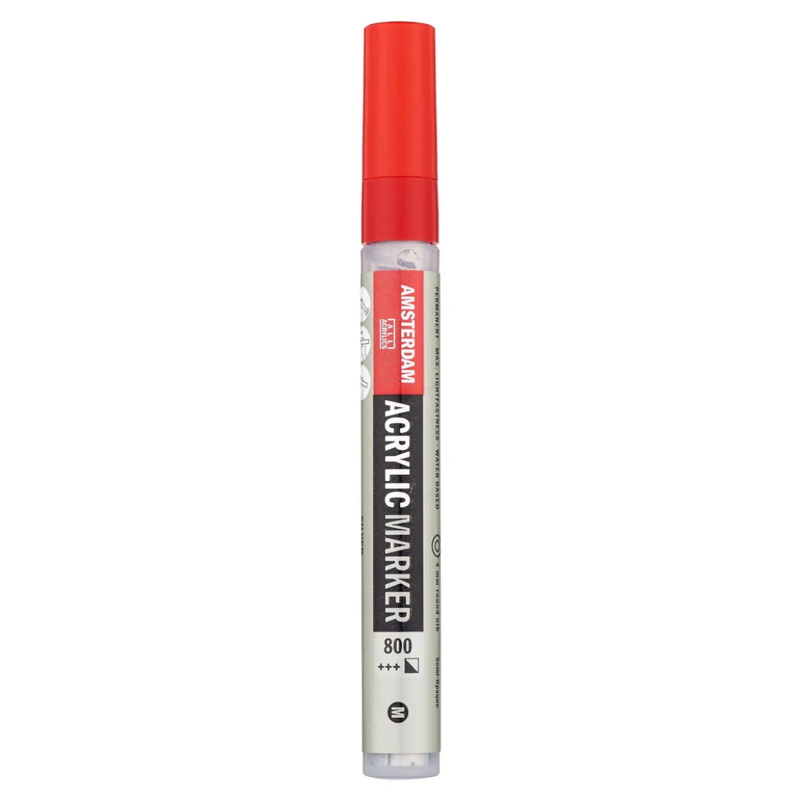 Amsterdam akryltusj 4 mm Silver - 800