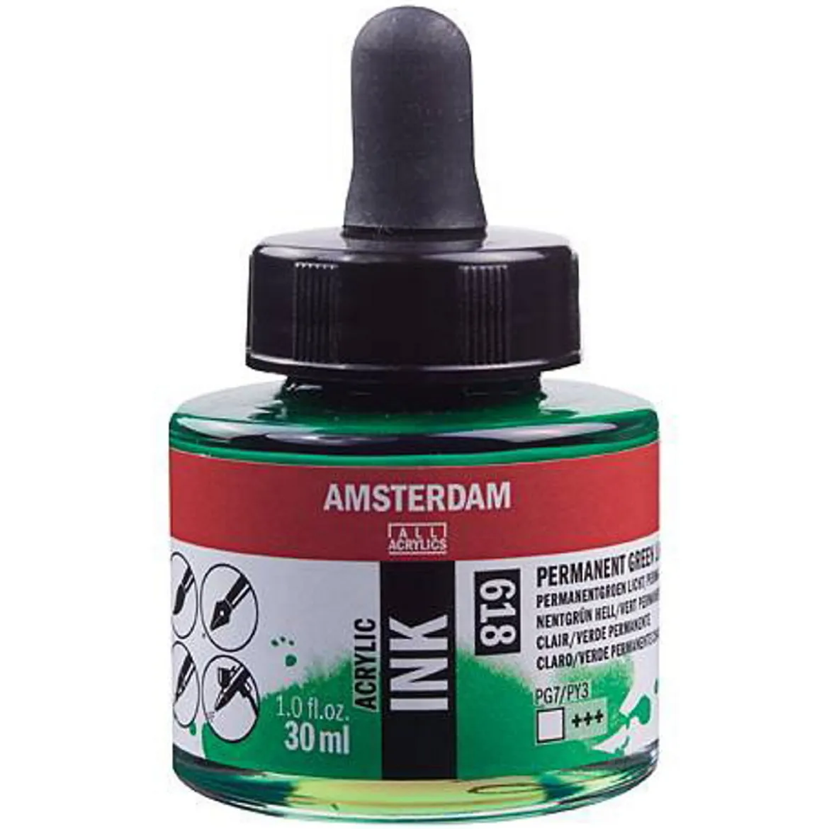 Amsterdam Ink Pe Green Lt 30 m