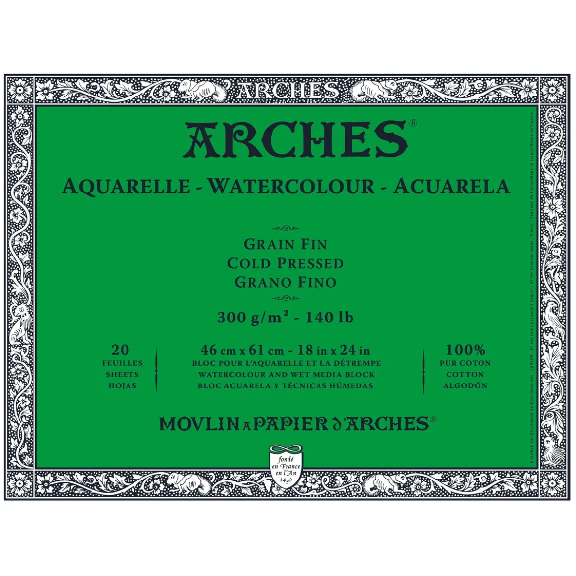 Arches akv.blokk GF 46x61 300 g