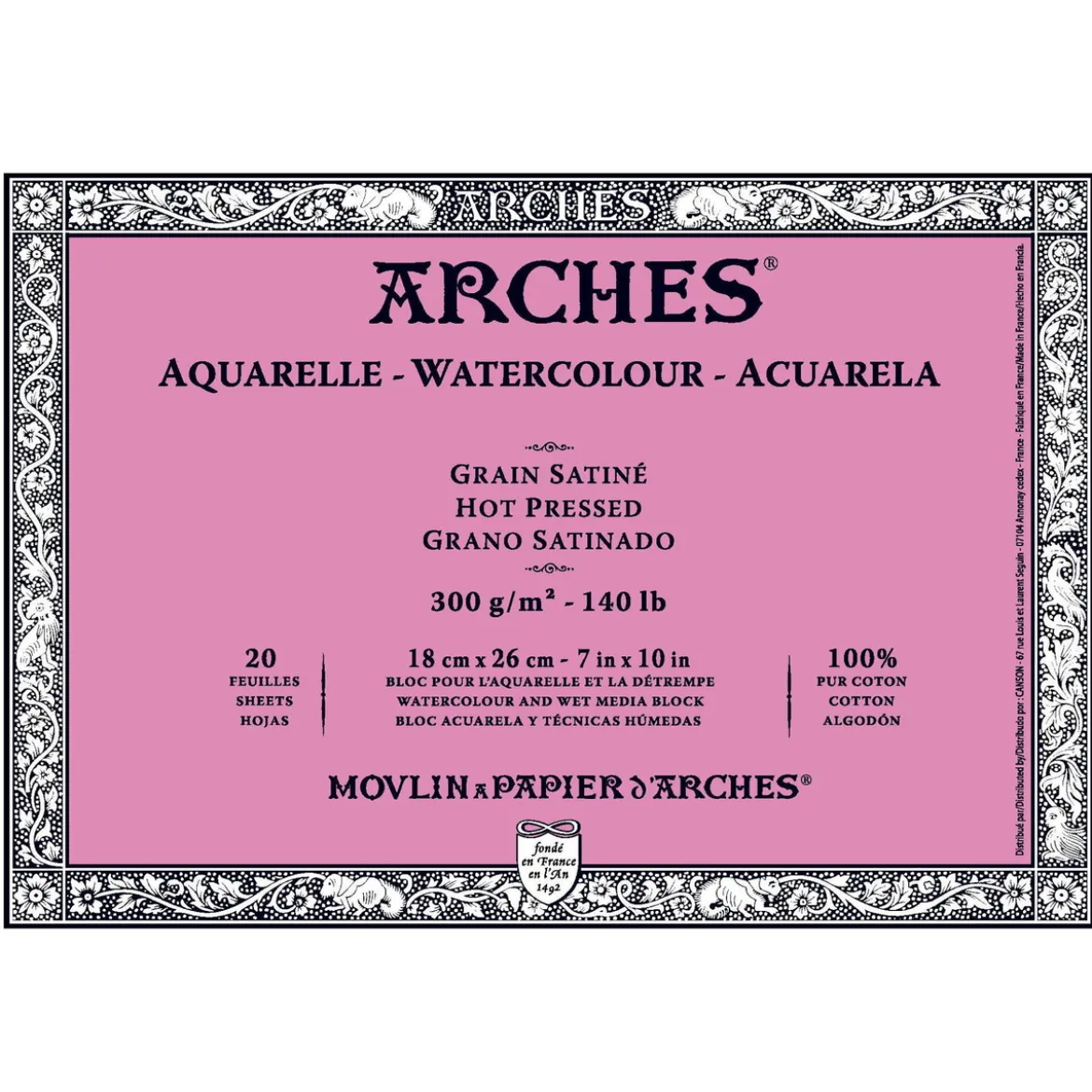 Arches akv.blokk GS 20x20 300 g