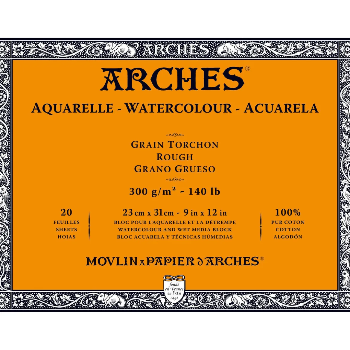Arches akv.blokk GT 23X31 300 g