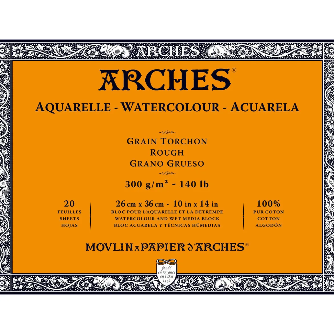 Arches akv.blokk GT 26X36 300 g