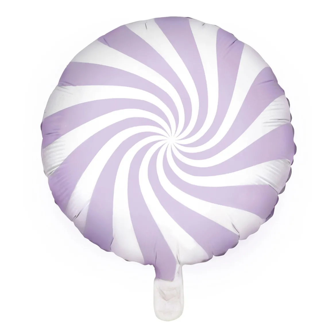 Ballong Ø35 cm – hvit ballong med lilla virvel / swirl
