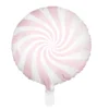 Ballong Ø35 cm – hvit ballong med rosa virvel / swirl