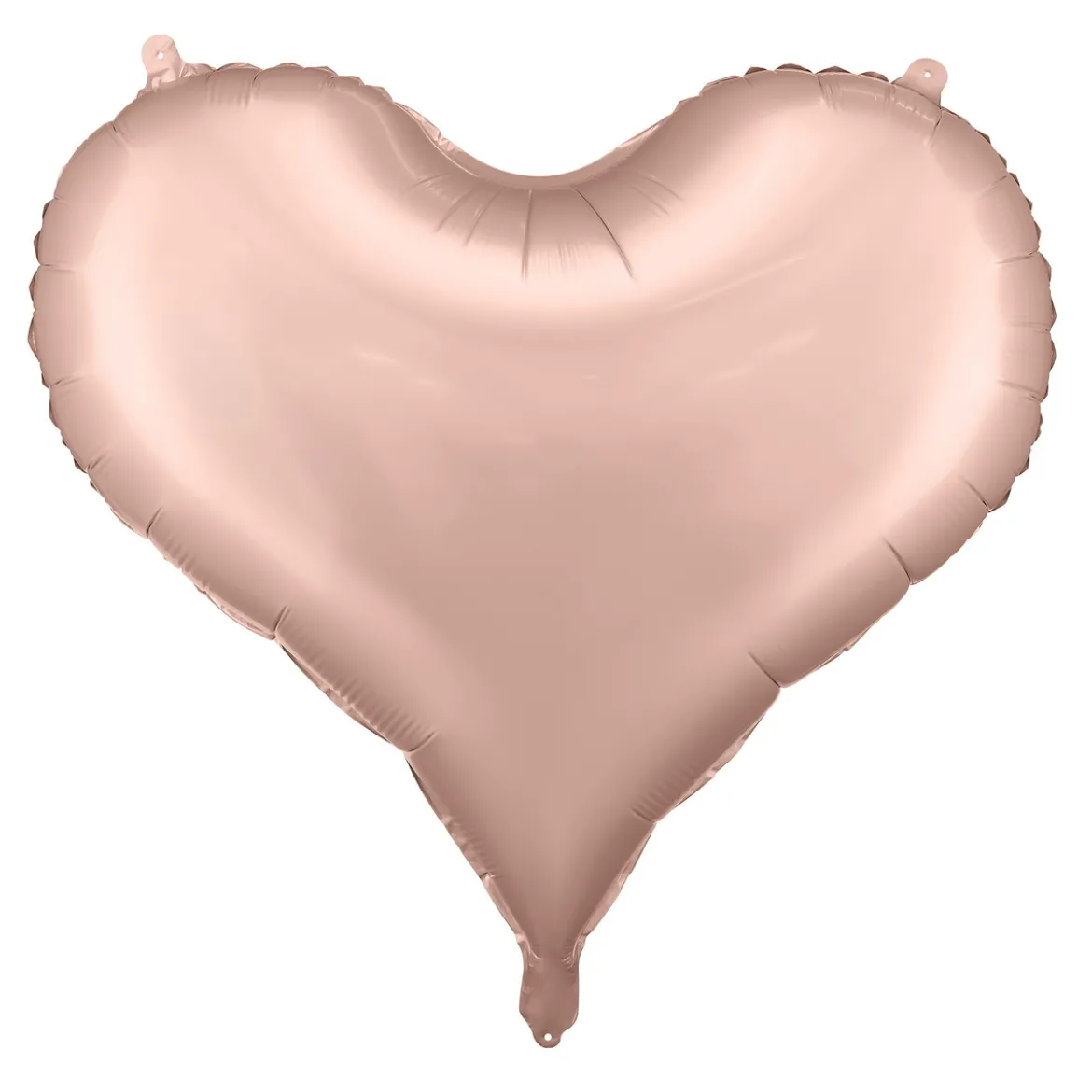 Ballong 61×53 cm – roséfarget hjerte, perfekt for valentinsdagen