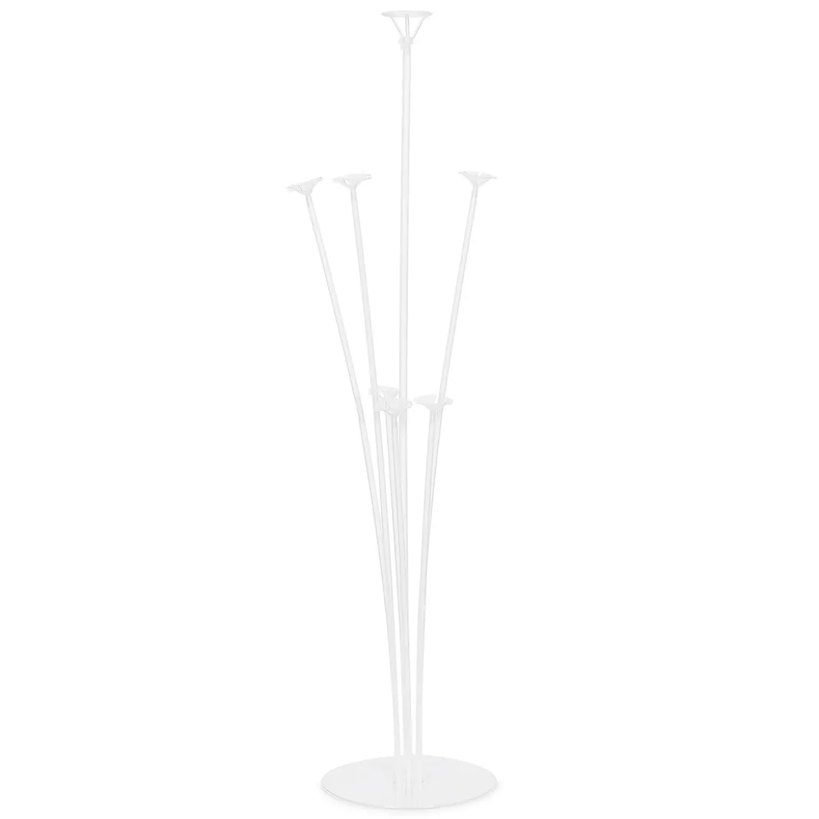 Ballongstativ av transparent plast, 7 knagger, total høyde 72 cm