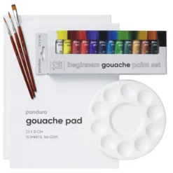 Beginners Gouache Kit, alt til nybegynneren som ønsker å begynne med gouachemaling