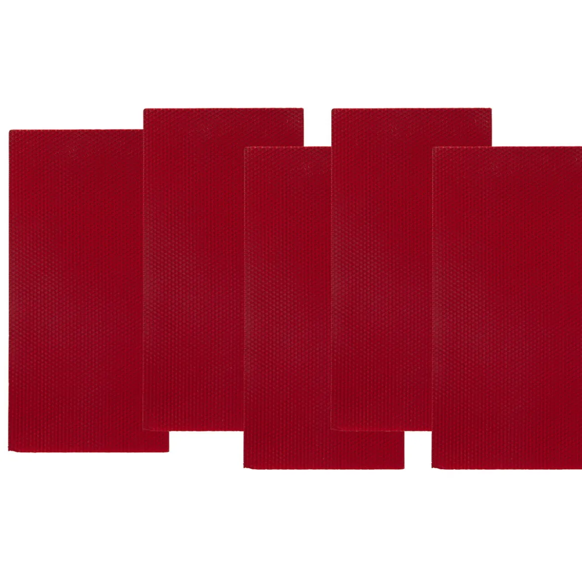 Bivokskaker til lysproduksjon, 5 stk. røde ark, farge nr. 12 – 19,5×34 cm