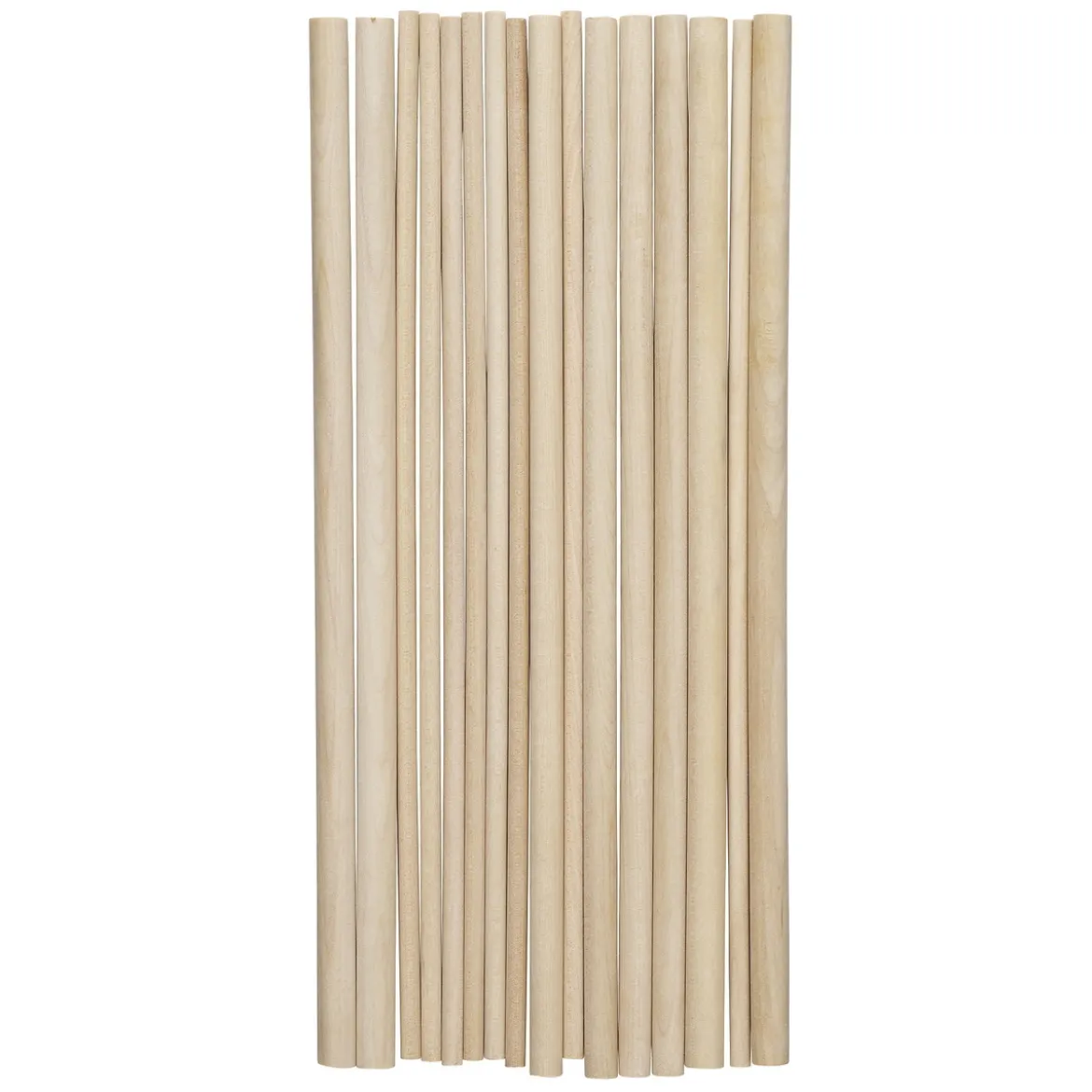16 blandede rundstaver – lengde 25 cm, antall / diameter 8×0,5 mm, 4×8 mm, 4×0,95 mm