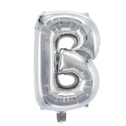 Bokstavballong B sølv 32 cm