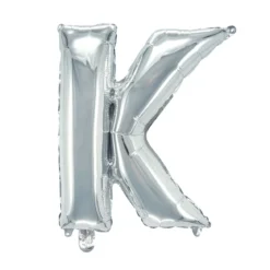 Bokstavballong K sølv 32 cm