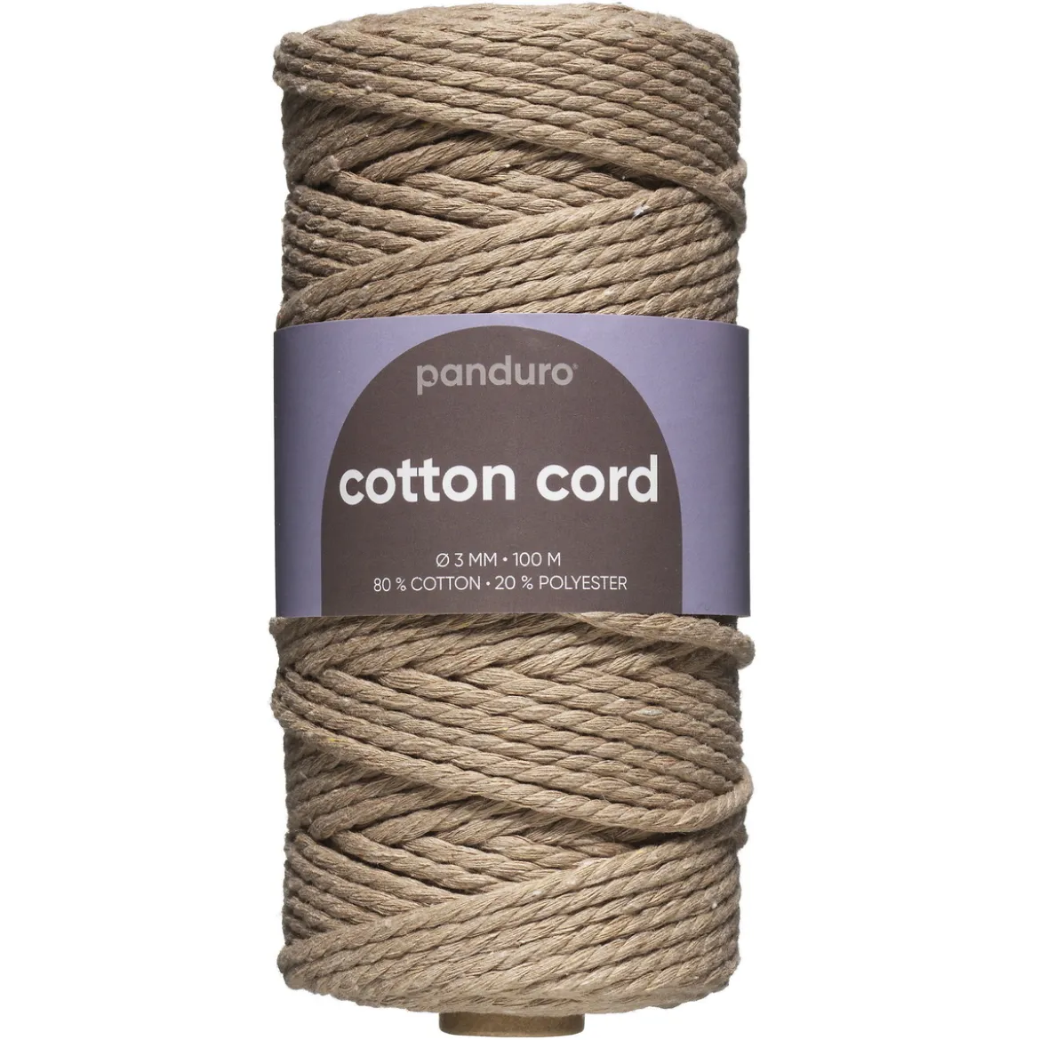Bomullssnor 3 mm / 100 m beige