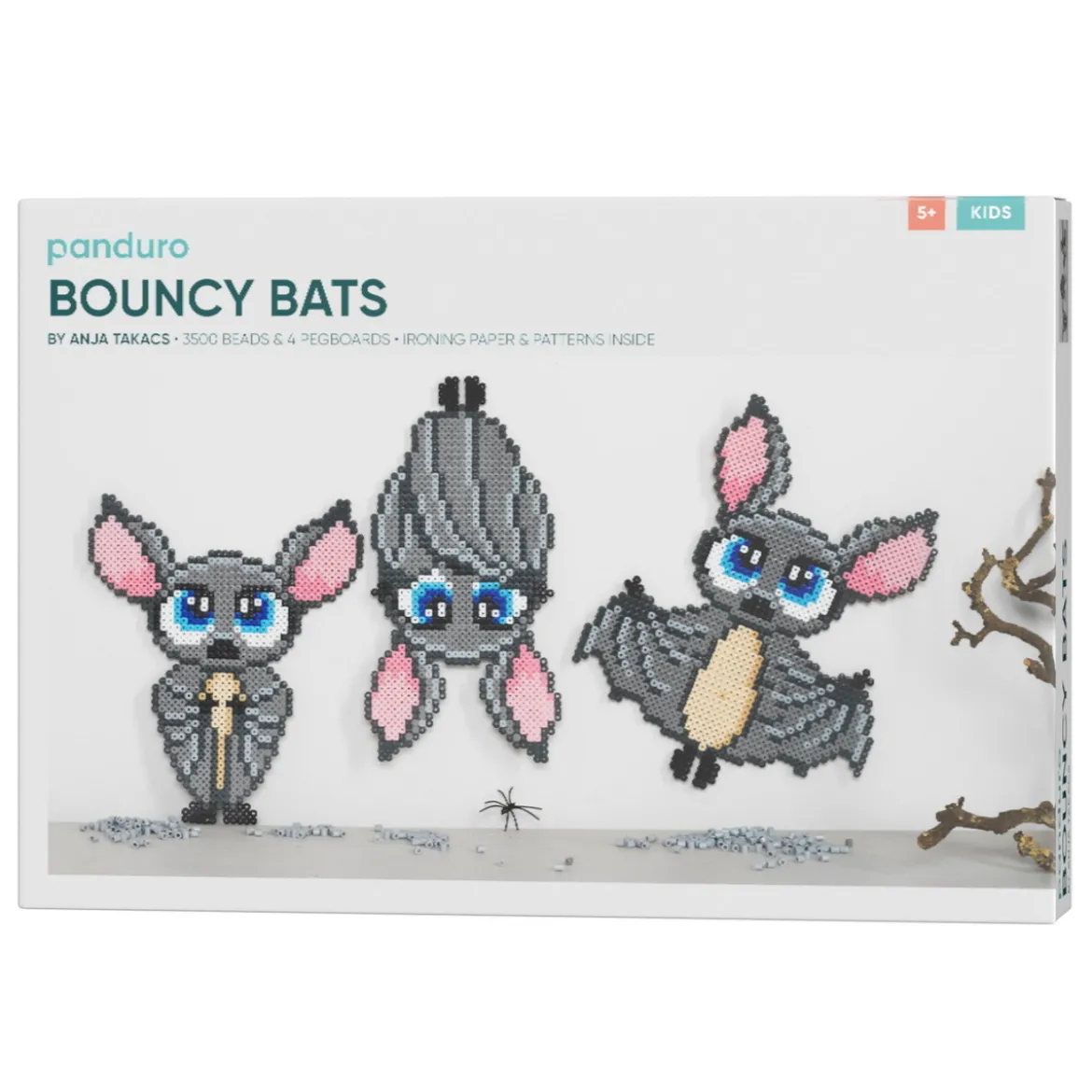 Bouncy Bats av Anja Takacs – perle tre søte flaggermus til Halloween! L. 25–27 cm