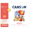 Canson Acrylic akrylblokk 36×48 cm, 10 ark, 400 g/m²