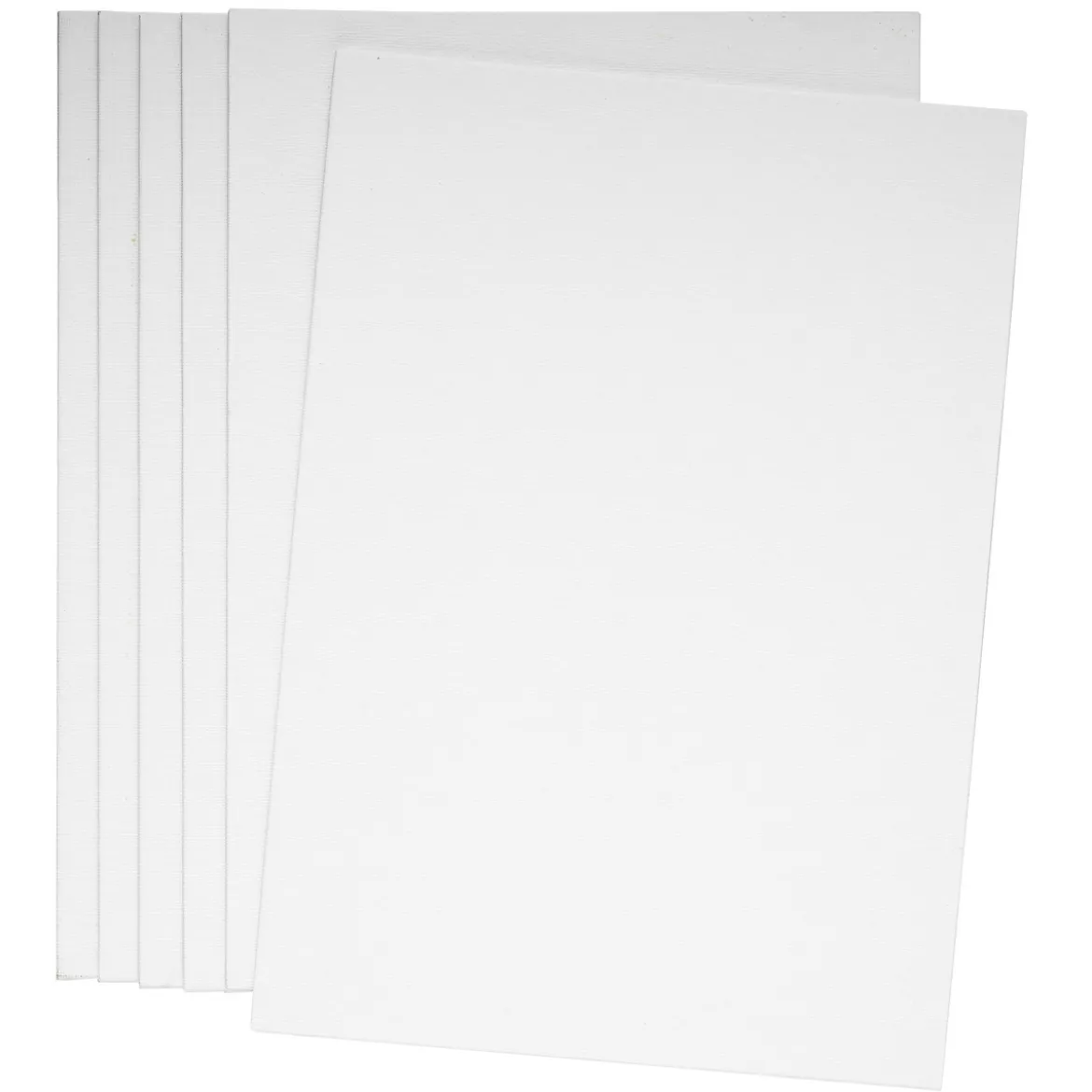 Canvas Panel – 6 st. hvite canvaser / lerret A4 (210×297 mm), 3 mm tykkelse