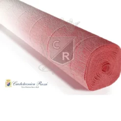 Cartotecnica Rossi kreppapir 600/4 – tonet hvit og rosa, 180 g rull (144 g/m²) à 50×250 cm
