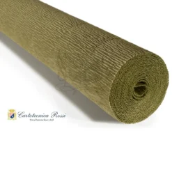 Cartotecnica Rossi kreppapir 612 – lys olivengrønn, 180 g rull (144 g/m²) à 50×250 cm