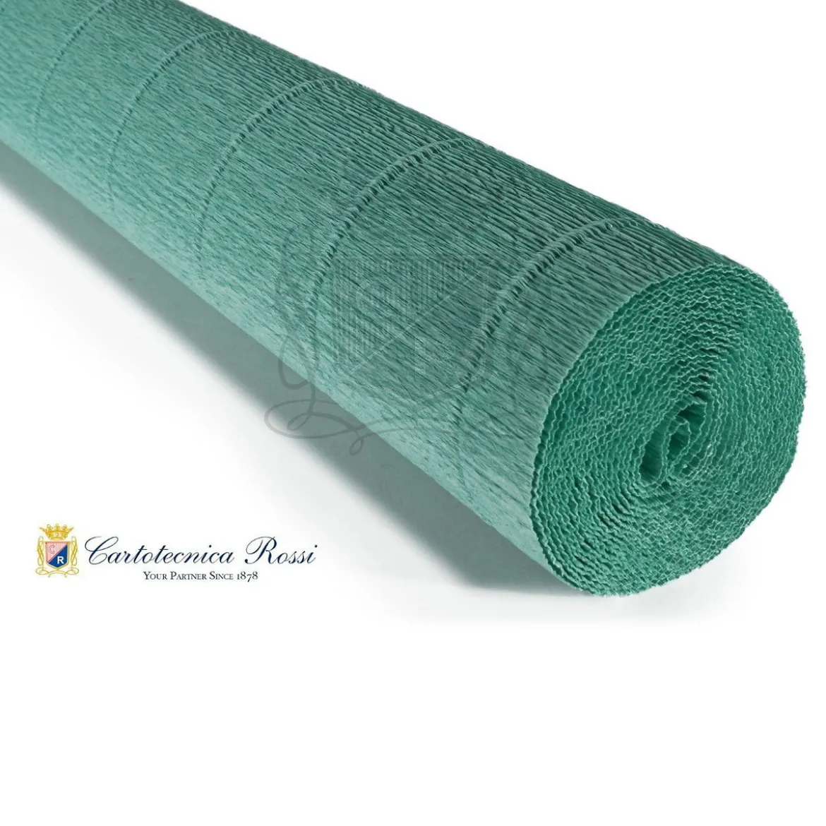 Cartotecnica Rossi kreppapir 17E4 – turkis, 180 g rull (144 g/m²) à 50×250 cm