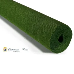Cartotecnica Rossi kreppapir 591 – julegrønn, 180 g rull (144 g/m²) à 50×250 cm