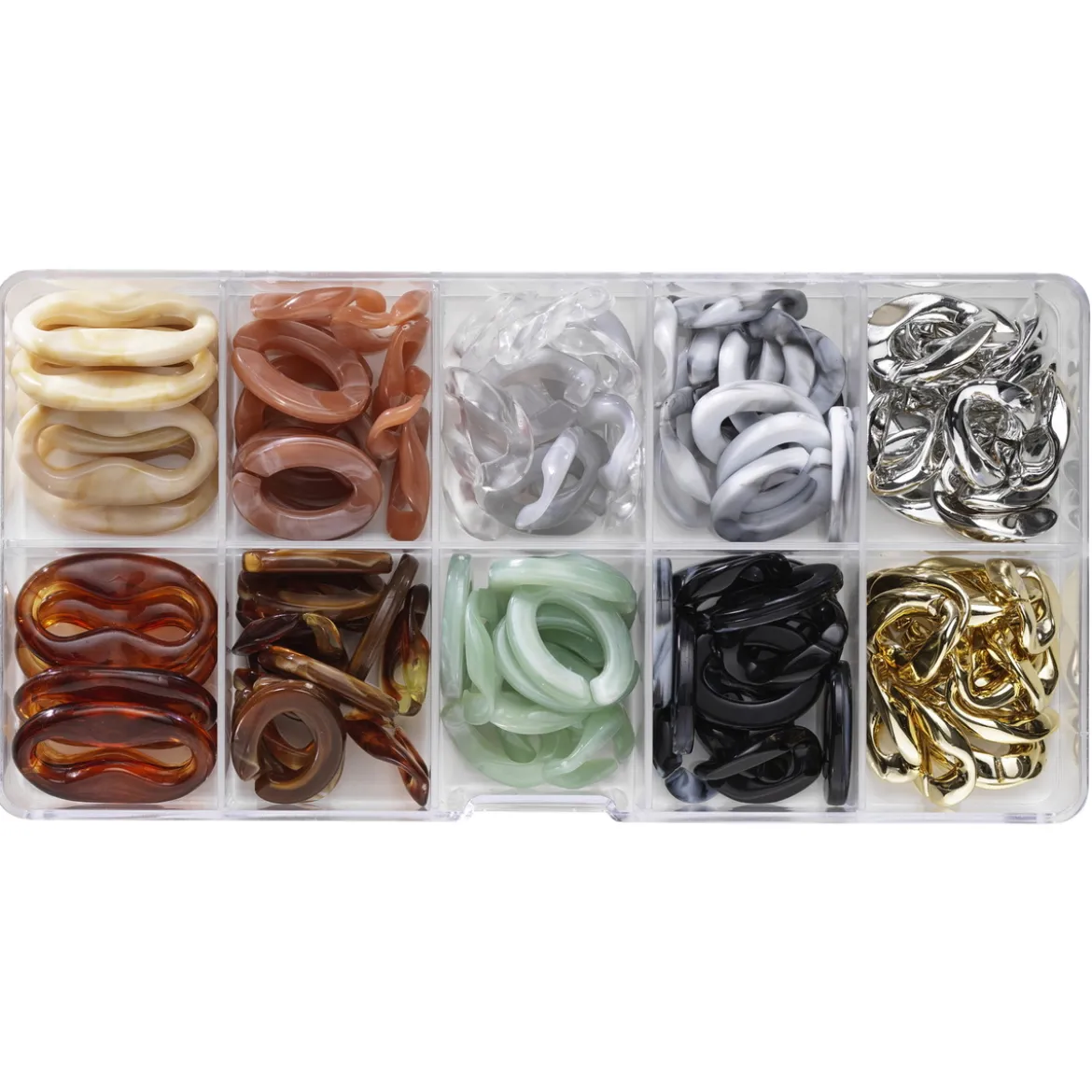 Chain links classic mix – 108 kombinerbare ledd i ulike farger og størrelser