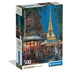 Clementoni puslespill High Quality Collection – Night Eiffel Café, 500 biter, 36×49 cm