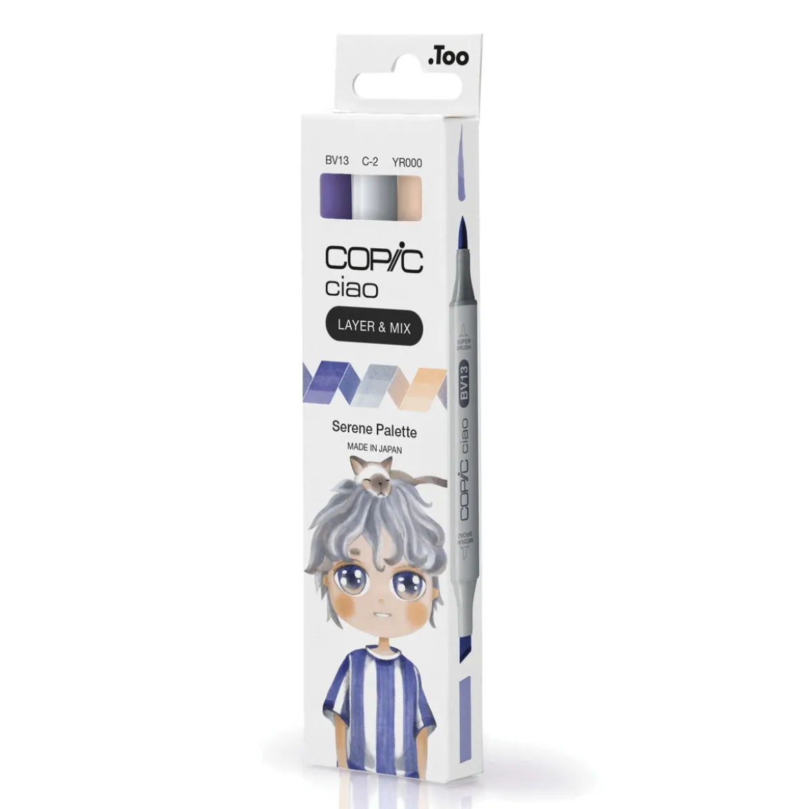 Copic Ciao markers med dobbel spiss, 3-pakning – Serene palette