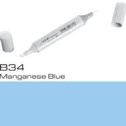 Copic Sketch B34 Mangan. Blue