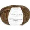 Cotton Merino Tones 50 g olivengrønn og brun