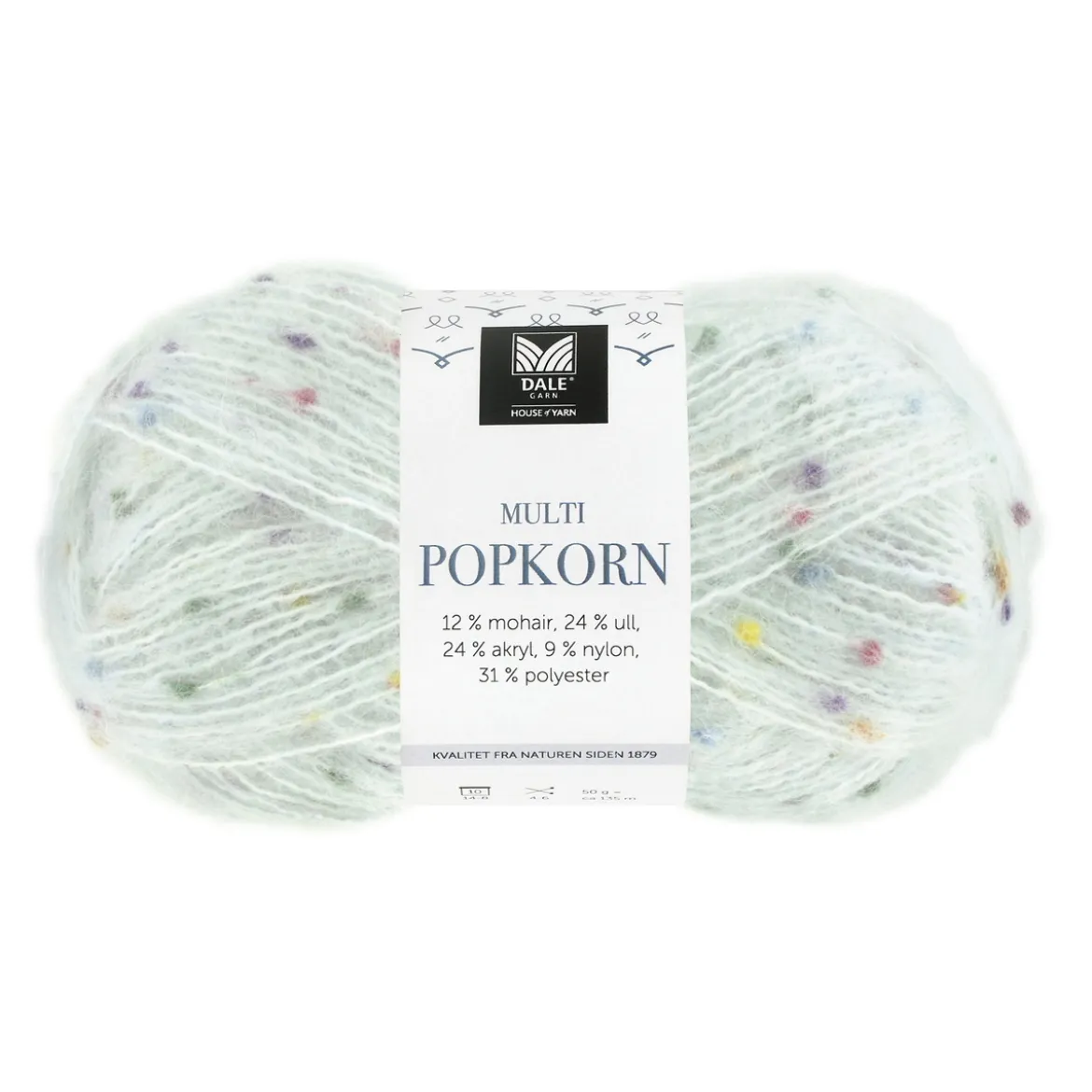 Dale Multi Popkorn fra House of Yarn, 50 g lyseblå – allsidig effektgarn