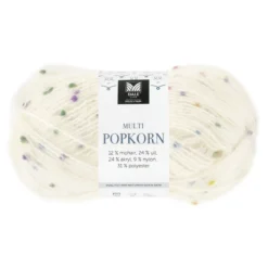 Dale Multi Popkorn fra House of Yarn, 50 g hvit – allsidig effektgarn