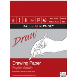 Daler-Rowney Drawing Paper tegneblokk A3 (297×420 mm), 50 ark, 160 g/m²