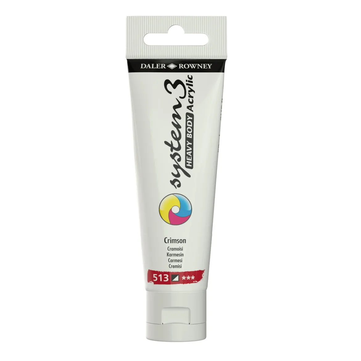 Daler-Rowney System3 Heavy Body akrylmaling 59 ml – Crimson 513