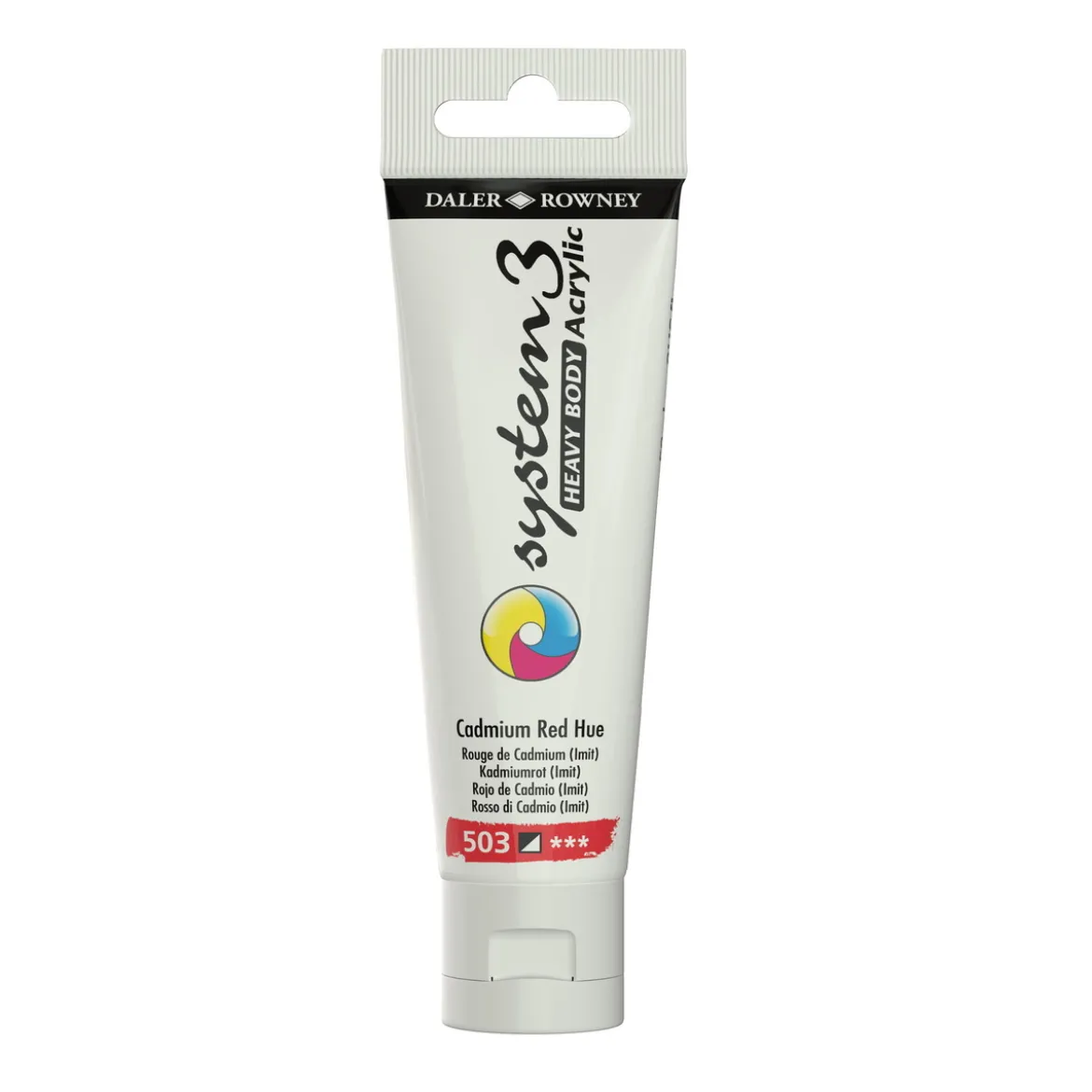 Daler-Rowney System3 Heavy Body akrylmaling 59 ml – Cadmium Red Hue 503