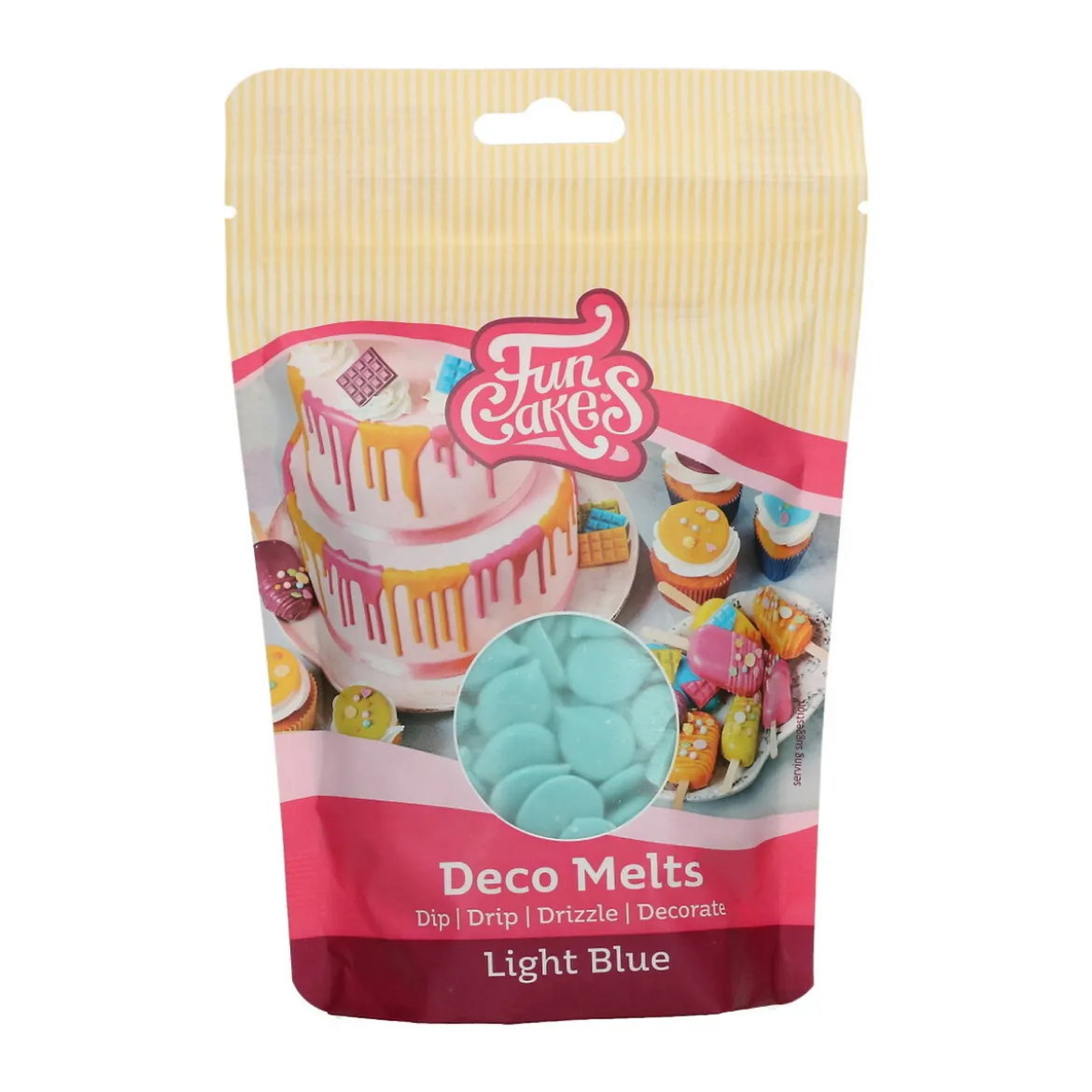 Deco Melts kakepynt 250 g lyseblå