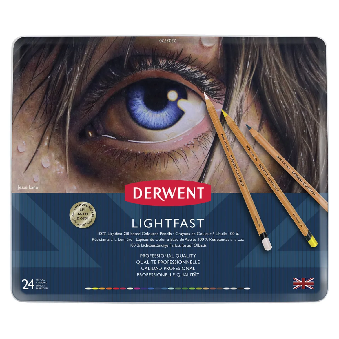 Derwent Lightfast – blyantsett med 24 lysekte oljebaserte fargeblyanter