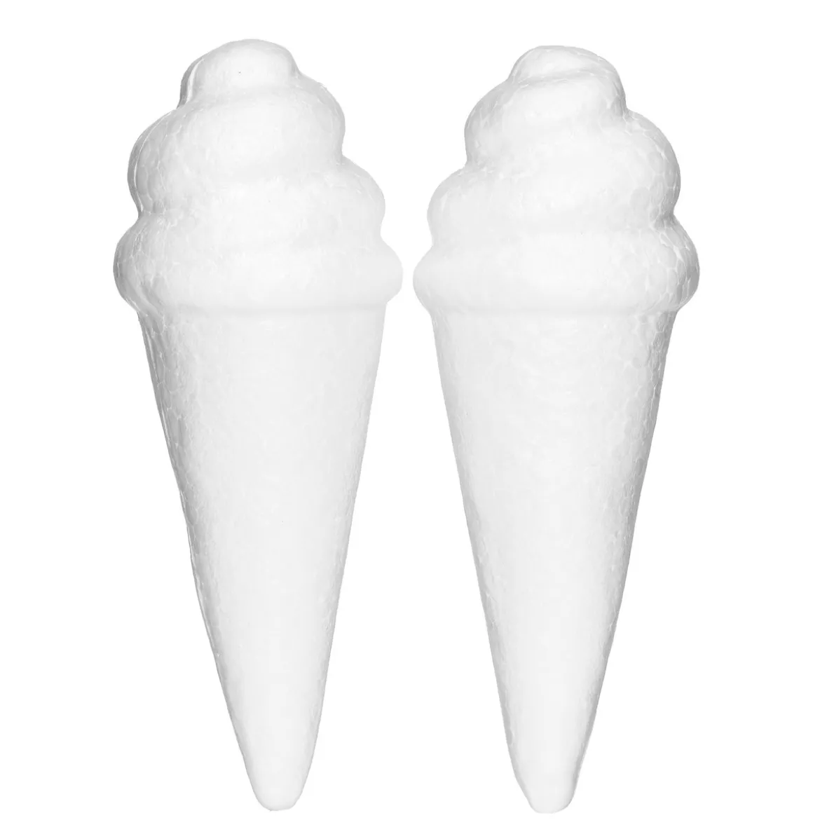 Detaljrike iskjekser av isopor, lengde 18 cm