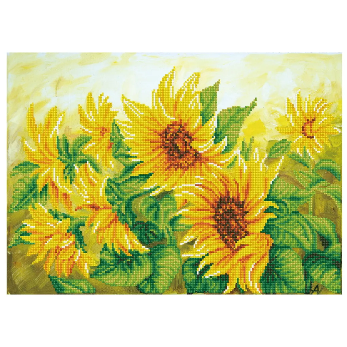 Diamond Dotz Hazy Daze Sunflowers – diamond painting, 57×41 cm, 18466 dotz