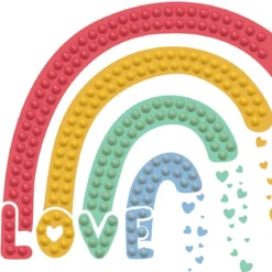 Diamond Dotz Love Rainbow – diamond painting, 7,8×7,8 cm