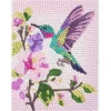 Diamond Painting kolibri, 12×16 cm lerret + perler, silikon & pinsett