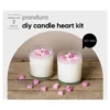 DIY-kit candle heart – støp 2 vakre lys av soyavoks med små hjerter