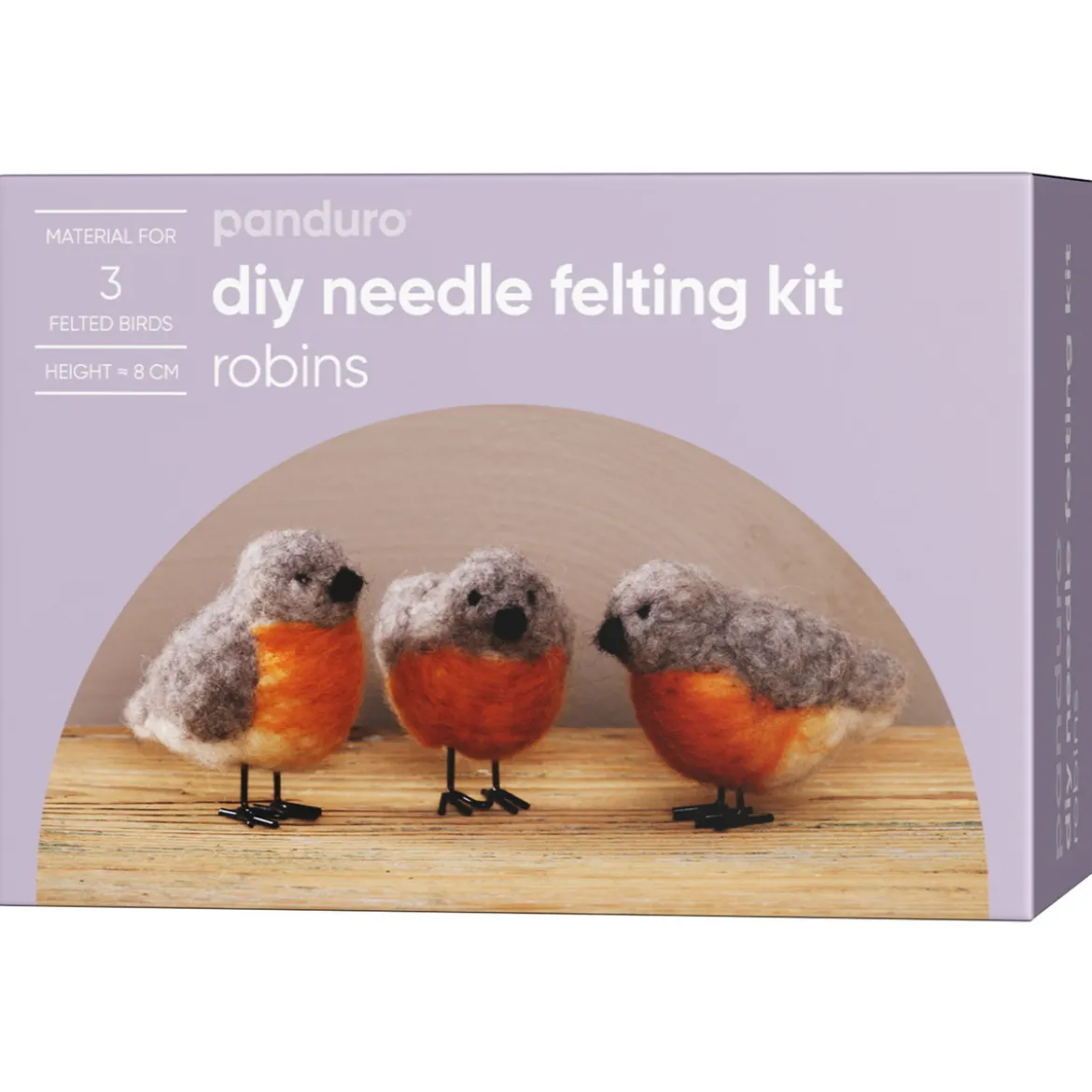 DIY-kit nålefiltede ullfugler – kan tre søte rødstruper få flytte inn hos deg?