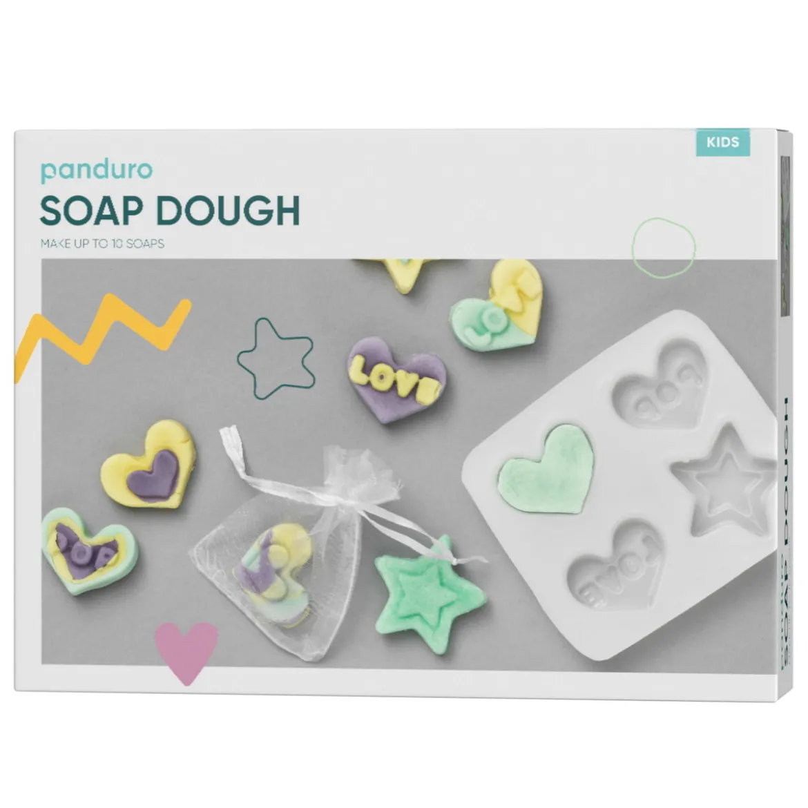 DIY-kit Soap Dough, en morsom måte for barn å lage festlige såper på