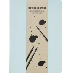Dotted Journal for akvarell, blått omslag A5, 50 ark – vekt 200 gram