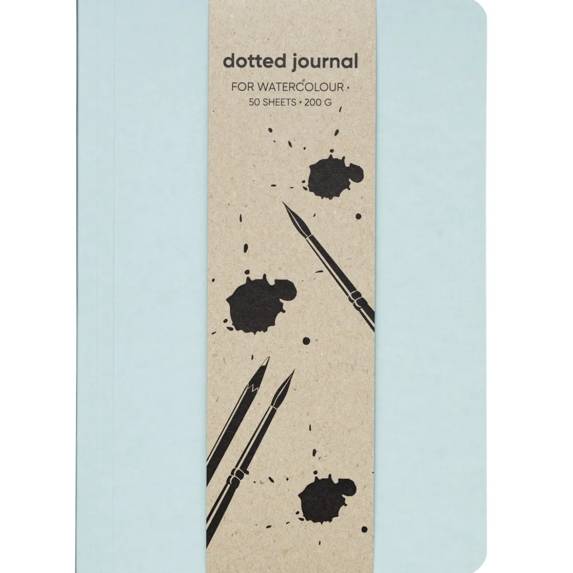 Dotted Journal for akvarell, blått omslag A5, 50 ark – vekt 200 gram