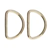 D-ring 2-pakning – 42×30 mm, gullfarget. Maks rembredde 45 mm