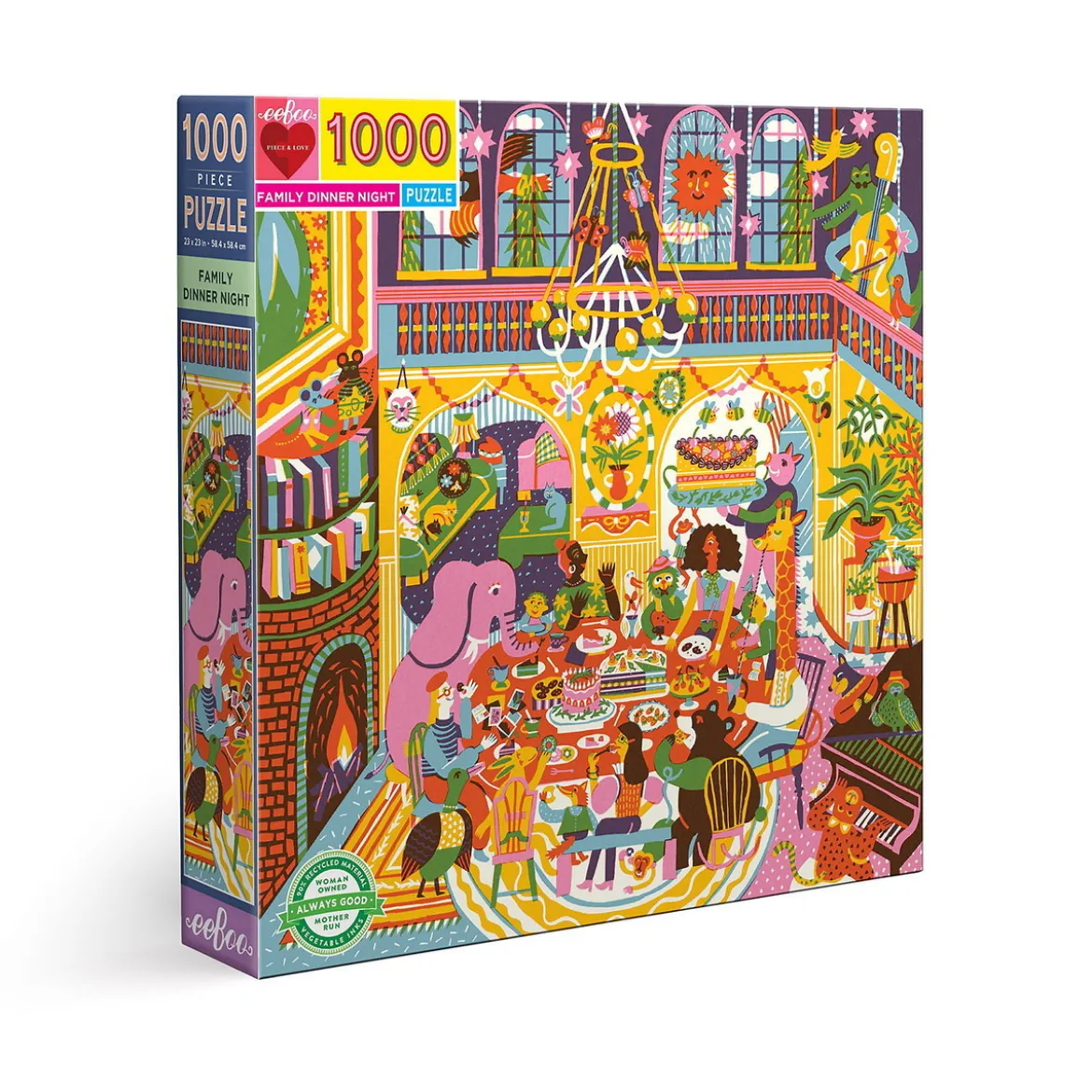 Eboo puslespill Family Dinner Night, 1000 biter, 58×58 cm