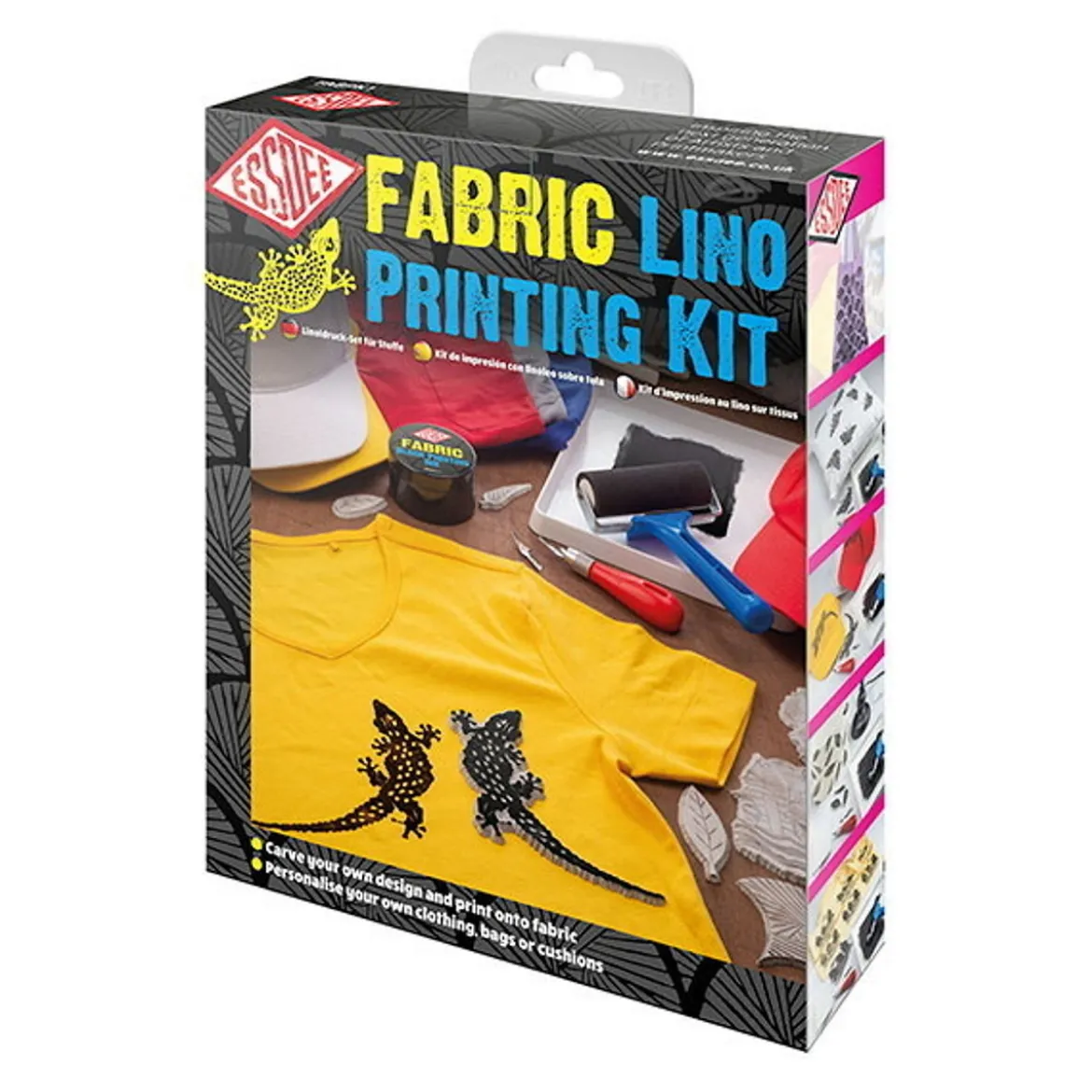 Essdee Lino Printing Fabric Kit – alt du trenger for linoleumstrykk på stoff og tekstiler